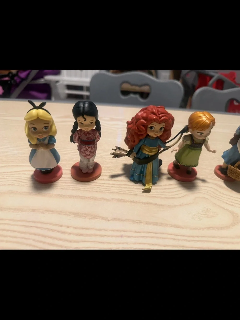 Disney Animators Collection Mini Princess Figures 3” Toddler Dolls PVC Lot Of 19